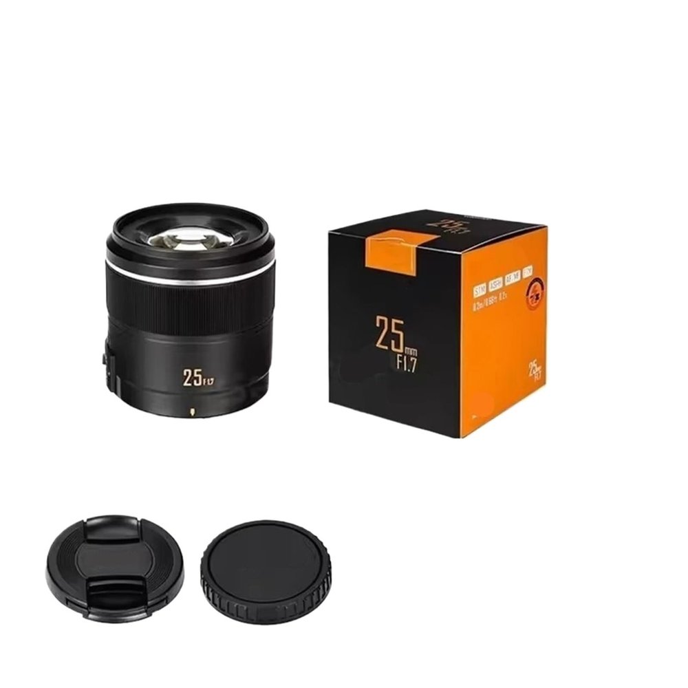 Compatible for Panasonic M43 Camera 17mm 25mm 42.5mm F1.7 Auto Focus Prime Lens Set(25mm F1.7)