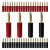 8/40/200PCS 4mm Banana Connector Gold Plated Speaker No Welding Horn Plug for Video Cable Adapter(200 Red) view 2