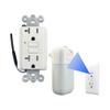 4K WiFi Wall GFCI Outlet Security Night Vision Camera | Real Functional Power Outlet | Selectable Lens Orientation (Forward/Upward/Downward) (Upward View+ Infrared Light) view 1