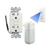 4K WiFi Wall GFCI Outlet Security Night Vision Camera | Real Functional Power Outlet | Selectable Lens Orientation (Forward/Upward/Downward) (Downward View+ Infrared Light) view 1