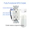 4K WiFi Wall GFCI Outlet Security Night Vision Camera | Real Functional Power Outlet | Selectable Lens Orientation (Forward/Upward/Downward) (Downward View+ Infrared Light) view 4