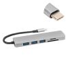 6 in 1 Type C to HD Multimedia Interface Hub Adapter, USB 30. Converter with 4K Resolution, Aluminum Alloy Type C Hub for Pro Air, Laptop, Smartphone, Plug and Play view 4