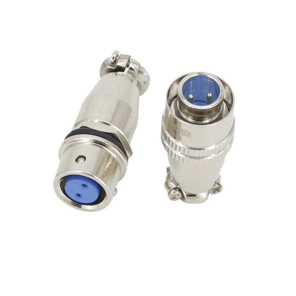 QQEURZSF 5 Sets XS10 Aviation Connector Docking 10mm Push-Pull Circular Quick Connector 2/3/4/5pin Gold Plated Contact(Reverse,5 Sets_XS10-2 2PIN)