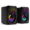 kuaidh 1set 2pcs Heavy Subwoofer Colorful Lights RGB Smart Portable Extra Bass Mode Speaker Stereo Multimedia view 2
