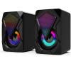 kuaidh 1set 2pcs Heavy Subwoofer Colorful Lights RGB Smart Portable Extra Bass Mode Speaker Stereo Multimedia view 3