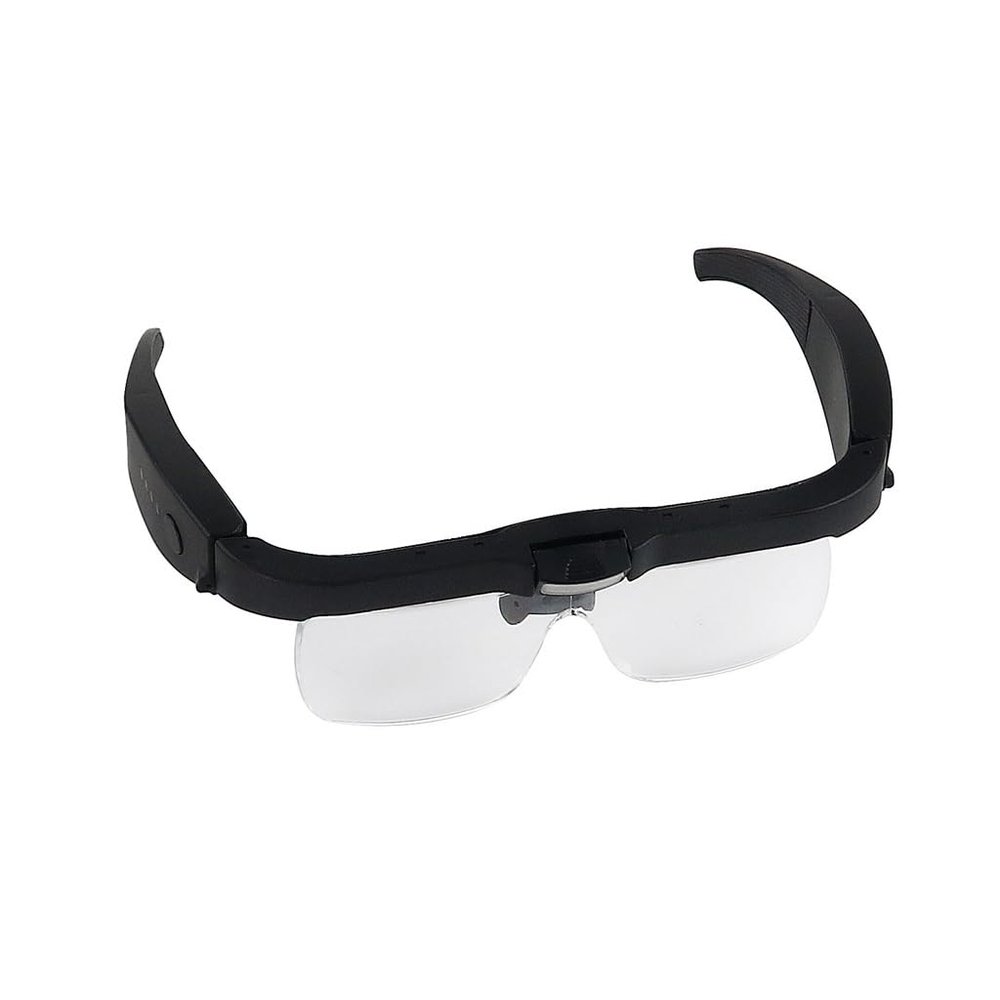 Charging Headset with Glasses, 5 Sets of Replaceable Lenses, 3 LED White Lights