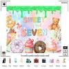 10x7ft Sweet Sassy and Seven Birthday Backdrop for Photography, Pastel Donut Theme Party Background Girls 7th Birthday Decorations Photoshoot Studio Props Fabric view 3
