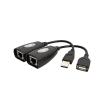 ABKMXZKD 2Pcs USB UTP Extender Adapter Over Single RJ45 Ethernet CAT5E 6 Cable Up to 150ft LAN Network Ethernet Repeater Cable view 1