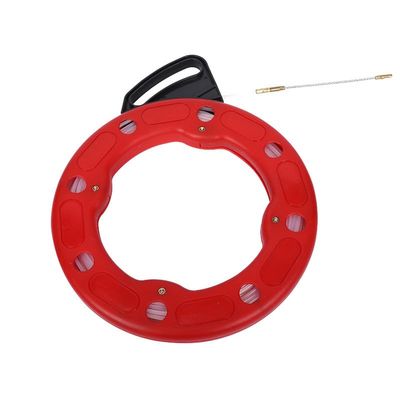 4mm 10/15/20/25/30m Cable Puller Fish Tape Reel Puller Fiberglass Nylon Conduit Ducting Rodder Pulling Wire Cable Fishing Tool(4mm x 10M)