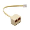 ABKMXZKD WSFS Hot 2 Ports 6P4C RJ11 Female to Male Telephone Cable Splitter Adapter view 1