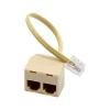 ABKMXZKD WSFS Hot 2 Ports 6P4C RJ11 Female to Male Telephone Cable Splitter Adapter view 3