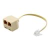ABKMXZKD WSFS Hot 2 Ports 6P4C RJ11 Female to Male Telephone Cable Splitter Adapter view 4