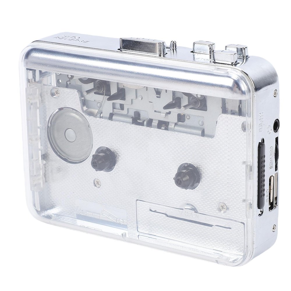 ciciglow Cassette Tape Player, Portable Tape Player Built in Speaker, Cassette to MP3 Converter with Earphones, Supports USB Flash Drives USB Card Readers