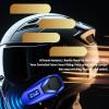 Wisoqu Motorcycle Helmet Bluetooth Headset, Stable Bluetooth 6.0, IP65, Support Dual Intercom and Music Sharing, AI Sound Assistant view 2