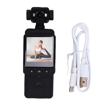 Denash Body Cam, 1080P HD Portable Wearable Camcorder with 360 Degree Rotatable Lens and Motion Detection, for Outdoor Sports Travel Meetings Law Enforcement