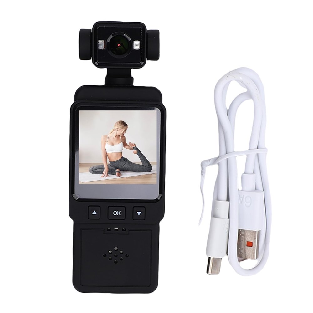 Denash Body Cam, 1080P HD Portable Wearable Camcorder with 360 Degree Rotatable Lens and Motion Detection, for Outdoor Sports Travel Meetings Law Enforcement