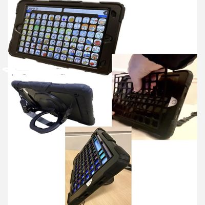 AAC Keyguard & Batyue Ring Stand Case for iPad 10.9 (10/11th Gen, 11-inch (A16), iPad Pro 11, iPad Air 5) | LAMP Words for Life, TouchChat, Proloquo2Go, etc. (iPad and Applications not Included)