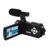 Akozon Video Camera Camcorder 4K HD 48MP F2.0 Large Aperture Lens Multi Angle Rotating Screen 3W TIR Fill Lamp Handheld Digital Camera Recorder view 2