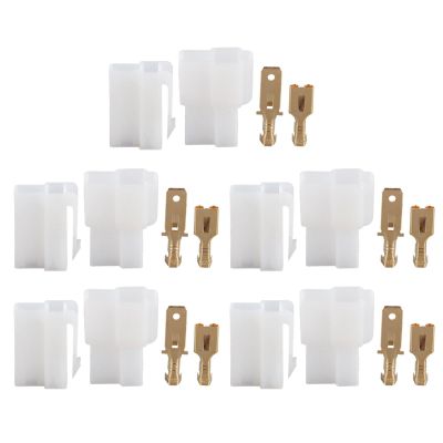 T Type 2 Pin Power Plug Radio Power Connectors Set Premium Quality ABS Copper Material Car Radio Cable Connectors for Walkie Talkie Accessory 5 Male 5 Female 20 Copper Sheets