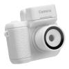Akozon 1080P Tiny Digital Camera 1.44 Inch HD Display Thumb Sized Camera Keychain with 32GB Memory Card Built in Flash (White) view 2