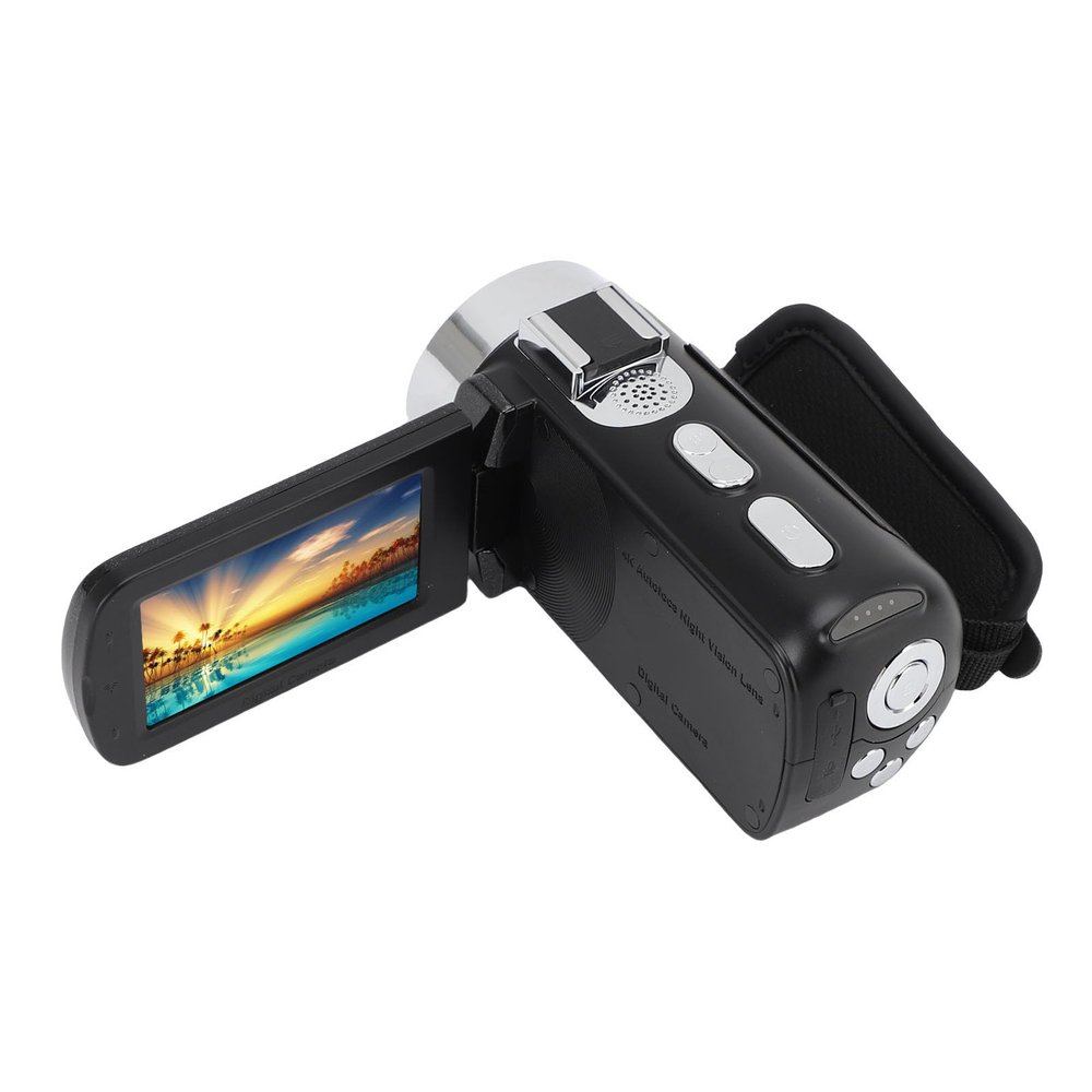 Akozon 4K Video Camera Camcorder 64MP HD WiFi 3 Inch Rotation Screen Digital Video Recorder with LED Fill Light for Travel