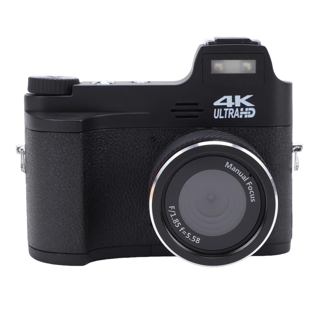 Akozon Digital Mirrorless Camera Manual Focus Macro Photography 4K HD 48MP Photo Video Recording Camera for Home Travel