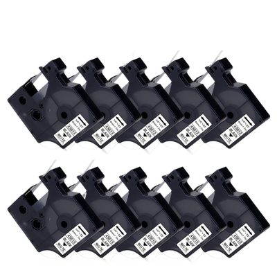 10 Pack 12mm Black On White Tape for D1 Tape 43613 Label Maker Printer Supplies Compatible with LabelManager 160 280 for Part Number 43613