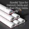 393in Cable Protector Cord Cover Floor Cord Hider with Self-Adhesive Backing Free-Cut to Any Length & Seamless Splicing(White) view 4