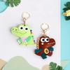 MC Fashion PU Leather Keychain Holder Case Compatible with AirTag, Cute Crocodile GPS Tracker Case Charm Key Ring (Brown) view 2