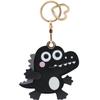 MC Fashion PU Leather Keychain Holder Case Compatible with AirTag, Cute Crocodile GPS Tracker Case Charm Key Ring (Black) view 1