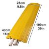 Cable Protector Cord Cover Floor PVC Cord Hider with Anti-Slip Texture & Honeycomb Base Splicable Design Hide Wires Safely in Home, Office(40x25x100cn/15x9.8x39in) view 2