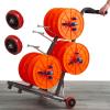 XAWSOP Electrical Cable Reel Holder with Wheels & Handle, Wire Dispenser/Storage Shelving for Conduit Display & Storage, Indoor Outdoor Workplaces Rope Winding Racks,with Box view 1