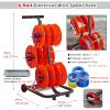 XAWSOP Electrical Cable Reel Holder with Wheels & Handle, Wire Dispenser/Storage Shelving for Conduit Display & Storage, Indoor Outdoor Workplaces Rope Winding Racks,with Box view 2