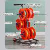 XAWSOP Electrical Cable Reel Holder with Wheels & Handle, Wire Dispenser/Storage Shelving for Conduit Display & Storage, Indoor Outdoor Workplaces Rope Winding Racks,with Box view 3