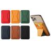 RSHuiOUXX Universally Magnetic Wallet Foldable Phone Stand Card Holder PU Leather Mobile Accessory for All Smartphones view 2