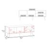 63" Wide TV Stand with One Cabinet, Three Open Shelves, Cable Management, Living Room, TV Room,for The Living Room view 4