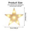 6 Pcs LED Stars Night Light Can Be Hung On The Wall Kids Room Room Light, Suitable for Birthday Party Holiday Decoration Baby Room Nursery Decoration (White Star-6pcs) view 2