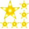 6 Pcs LED Stars Night Light Can Be Hung On The Wall Kids Room Room Light, Suitable for Birthday Party Holiday Decoration Baby Room Nursery Decoration (Star-6pcs) view 1