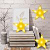 6 Pcs LED Stars Night Light Can Be Hung On The Wall Kids Room Room Light, Suitable for Birthday Party Holiday Decoration Baby Room Nursery Decoration (Star-6pcs) view 3