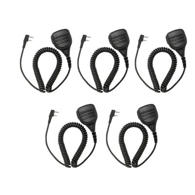 biemotwoway 5-Pack Bulk Remote Speaker Mic for TK2312 TK3402 TK3312 TK3360 NX220 NX320 Two-Way Radio, Durable Shoulder Microphone