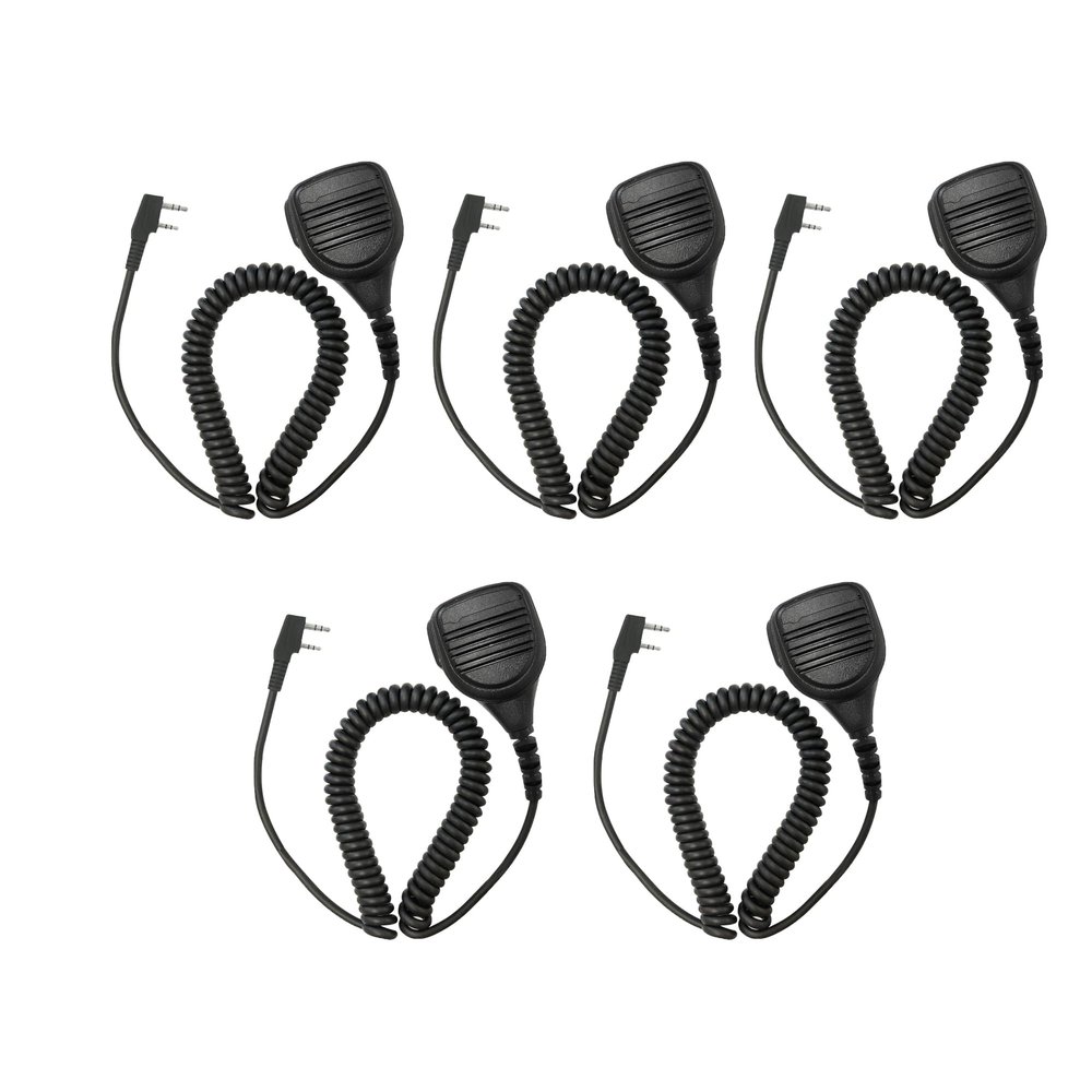 biemotwoway 5-Pack Bulk Remote Speaker Mic for TK2312 TK3402 TK3312 TK3360 NX220 NX320 Two-Way Radio, Durable Shoulder Microphone