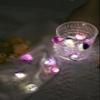 FLCSIed Nature Colorful Fluorite Crystal String Lights 6.5 FT 20 LED Powered by AA Batteries(not Included), Gift for Women Men, Bedroom Night Light, Mother's Day Wedding Gift (Multi-Color) view 2