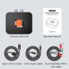 MOUDOAUER 20M Receiver Bluetooth 6.0 Audio Adapter, Speaker Microphone Audio Wireless Adapter, RCA/AUX view 2