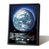 Music Picture Frame Bluetooth Speaker - Rotating Turntable Wireless Speaker Song Plaque, Light Up Music Plaque Art Paintings Frame with LED Light, Home Desk Decor Gifts for Men & Women (Earth) view 1