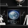 Music Picture Frame Bluetooth Speaker - Rotating Turntable Wireless Speaker Song Plaque, Light Up Music Plaque Art Paintings Frame with LED Light, Home Desk Decor Gifts for Men & Women (Earth) view 2