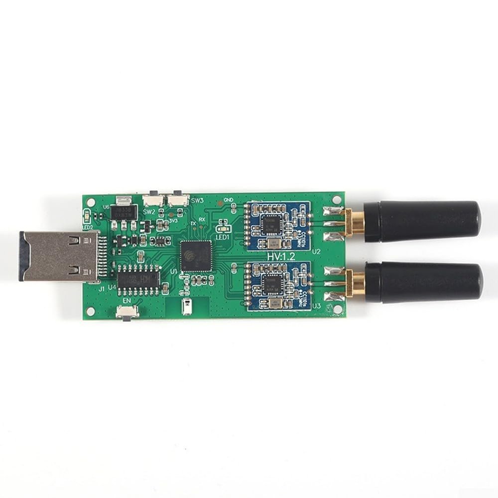 EvilCrow RF V2 Dual CC1101 RF Transceiver Development Board Module, Multi-Band 300-348/387-464/779-928 MHz Wireless Signal Receiving, Sending(without shell)