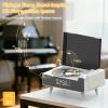 CD Player Portable with Bluetooth, Rechargeable CD Players Retro Suitcase CD Music Player with HiFi Speakers Desktop CD Player for Home Car Study Travel (White) view 2