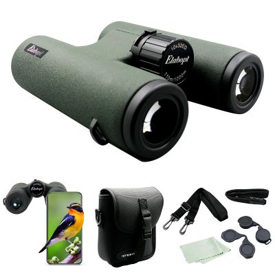 10X32ED Binoculars for Adults with BAK4 Prisms FMC Lens Coating Bird Watching Binoculars, Rubber Armor, and Fog Proof for Hiking Travel Cruise Trip Concert Stargazing Elabopt