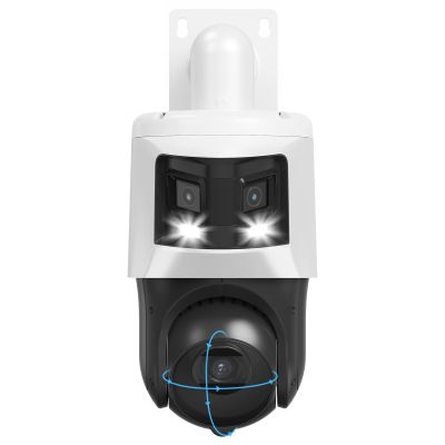 Anpviz PTZ POE Camera 8MP+4MP 25X Optical Zoom Color-Vu & IR Acusense Network Speed PTZ Dome, 180Panoramic DarkFighter, Human/Vehicle Detection, 330ft IR Smart Linkage Tracking, PTZIP4C425XIR-P-N