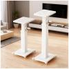 29.5-43.3in Height Adjustable Speaker Stands Pair up to 110lbs, Heavy Duty Bookshelf Speaker Stand Bookshelf Speaker Stand, Holds Bookshelf & Satellite Speaker Large Speaker (White) view 1